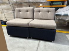 Boss Design Soft Lobby Seat Blue/Cream x2, No Reserve