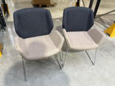 Boss Kruze Chair Blue/Cream x2, No Reserve