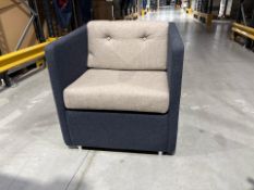 Boss Design Blue/Grey Thin Armchair, No Reserve