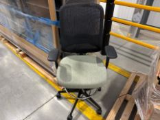 OrangeBox Counter Height Chair Black/Sea Salt Green, No Reserve