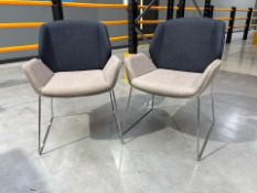 Boss Kruze Chair Blue/Cream x2, No Reserve