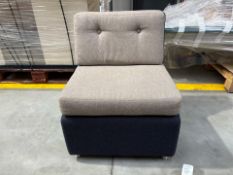 Boss Design Soft Lobby Seat Blue/Cream, No Reserve