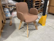 OrangeBox Burnt Orange Fabric Chair, No Reserve