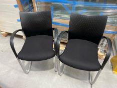 Senator Black Fabric Chair With Metal Frame x2, No Reserve