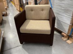 Boss Design Brown/ Cream Fabric Armchair, No Reserve
