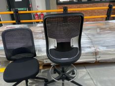 Orange Box Black Office Chair On Wheels x2, No Reserve
