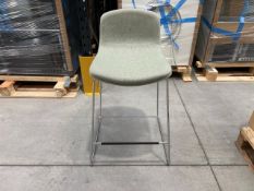 Orange Box Green Fabric Stool Chair With Metal Frame, No Reserve