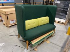 Orange Box High Backed Sofa Dark Green, No Reserve