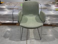 Orange Box Sea Salt Grey Cubb Chair With Metal Legs x3, No Reserve