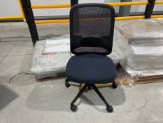 Orange Box Black And Navy Chair With Wheels, No Reserve