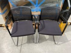 Boss Design Black Cantilever Chair x2, No Reserve