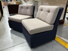 Boss Design Soft Lobby Seat Blue/Cream x2, No Reserve