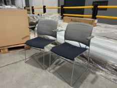 Boss Design Grey And Black Chairs With Metal Frame x2, No Reserve