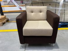 Boss Design Brown And Cream Arm Chair, No Reserve