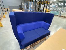 Blue Fabric Booth Seat x2, No Reserve