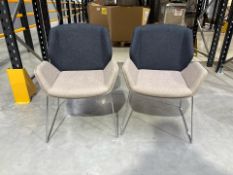 Boss Kruze Chair Blue/Cream x2, No Reserve