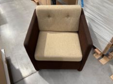 Boss Design Brown/ Cream Fabric Armchair, No Reserve