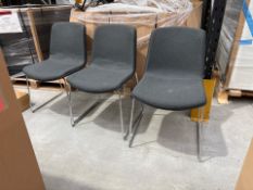 OrangeBox Bluey Grey Meeting Chair x 3, No Reserve