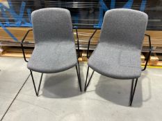 Orange Box Grey Cubb Chair With Black Metal Frame x2, No Reserve