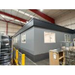 Worksite Office Block 3 x 40ft containers constructed into a temporary office building Walls knoc