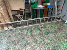 Silver Metal 14 Rung Ladder - No Reserve