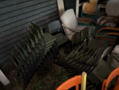 Green Plastic Chair With Metal Legs x26 - No Reserve