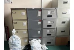 Metal Filing Cabinets x4 - NO RESERVE