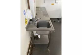 Stainless Steel Single Sink Unit - NO RESERVE