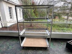 Metal Frame Trolley With Wooden Base - No Reserve