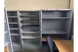 Grey Metal Storage Cabinets x 5 - NO RESERVE