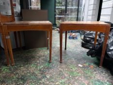 Brown Wooden Table x2 - No Reserve