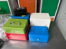 Assortment Of Metal Lock Boxes - No Reserve