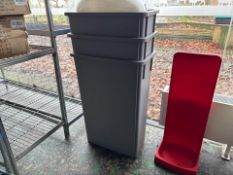 Grey Plastic Bin x6 - No Reserve