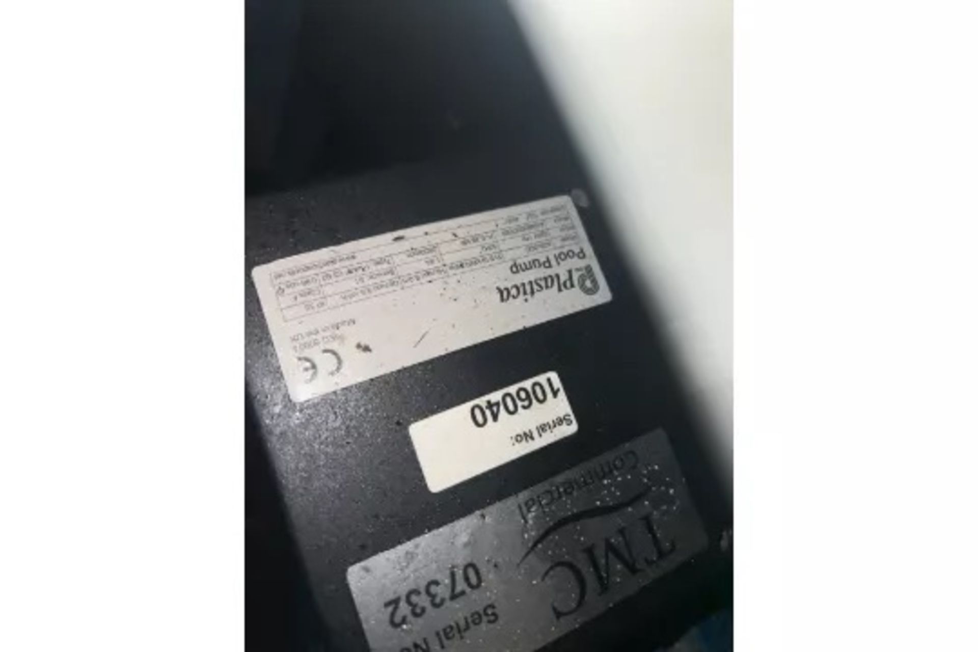 ** NO RESERVE ** Plastica AG8-2DC Pool Pump - Image 6 of 6