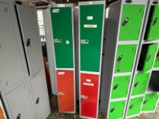 Orange And Green Two Door Locker x6 - No Reserve