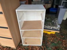 White Wooden Shelving Unit - No Reserve