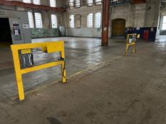 Yellow Metal Safety Barrier x2