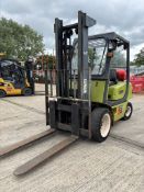 2004 Samsung SF30L Gas Forklift, 4353 Hours, 3 Tonne lift, 3.3m Lift duplex mast  solid tyre