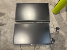Black LG Desktop Monitor x2 - No Reserve