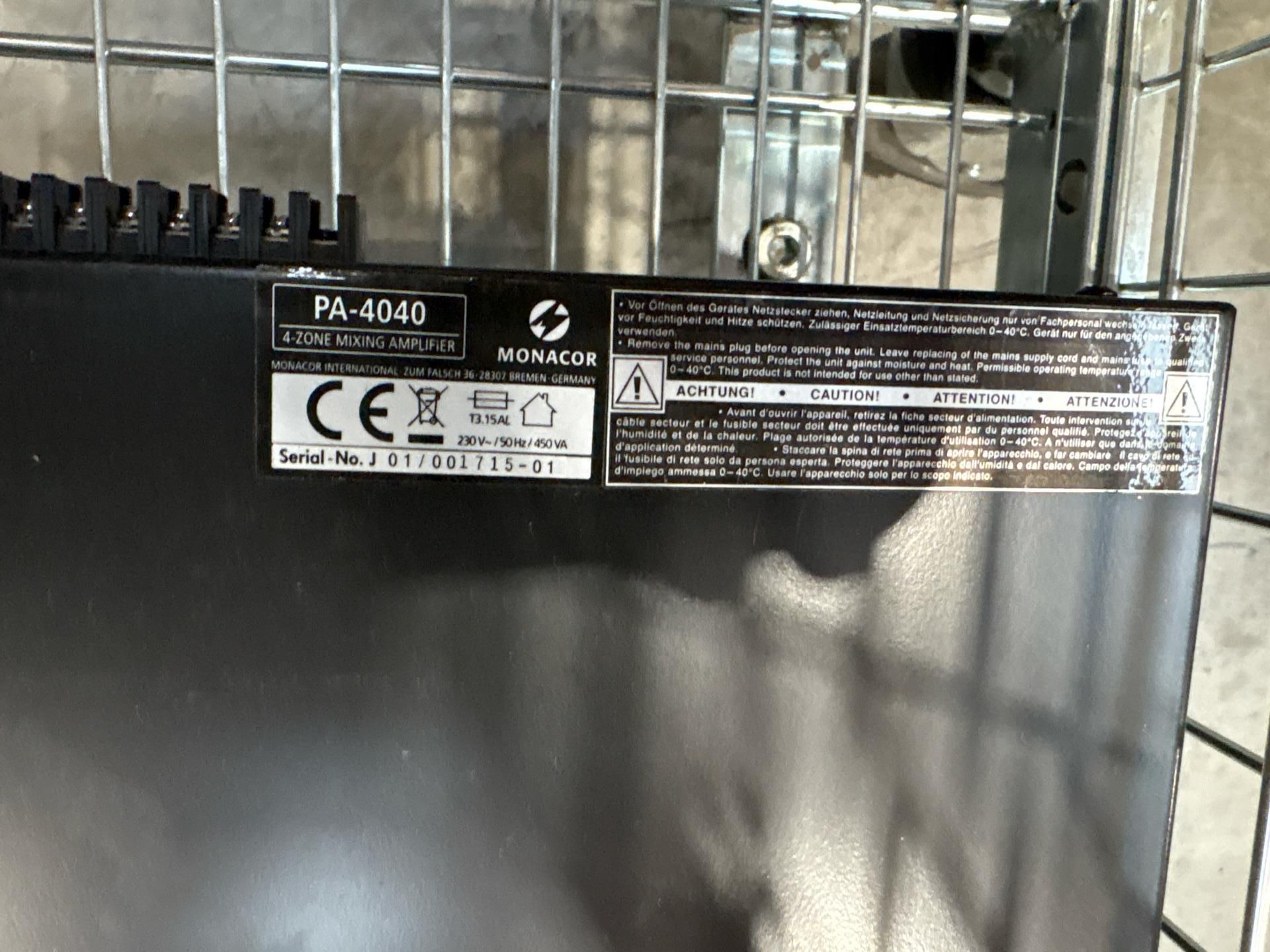 Monacor PA-4040 Mixing Amplifier - No Reserve - Image 4 of 4