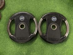 Pair Of Raze 20kg Rubber/Metal Weight Plates