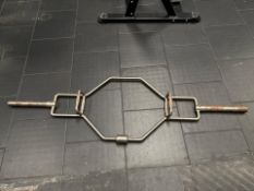 Silver Metal Hex Deadlift Bar
