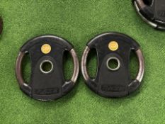 Pair Of Raze 15kg Rubber Weight Plates