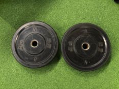 Pair Of 15kg Rubber Bumper Plates