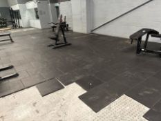 Approximately 400 Tiles of Rubber Gym Flooring Mats