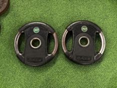 Pair Of Raze 10kg Rubber/Metal Weight Plates
