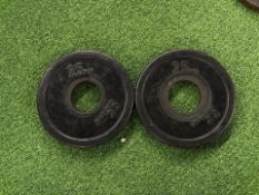 Pair Of Rubber 2.5kg Weight Plates