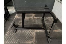 Black Metal Row Bench