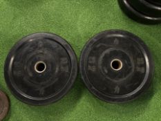 Pair Of 25kg Rubber Bumper Plates
