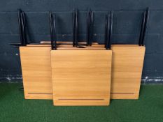 Wooden Fold Up Tables x8